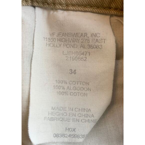 Y2K Lee Dungarees Men's Size 34 Cargo Shorts Beige Work‎ Outdoors HIking - Picture 5 of 10